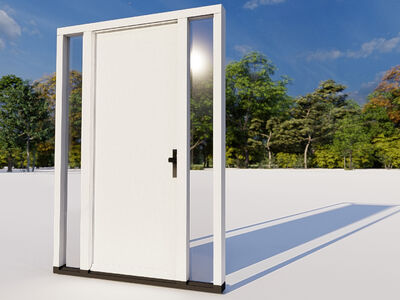 Voordeur twee zijlichten model 01