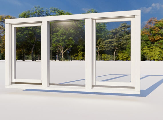 Vastglas tussen DRV-ramen