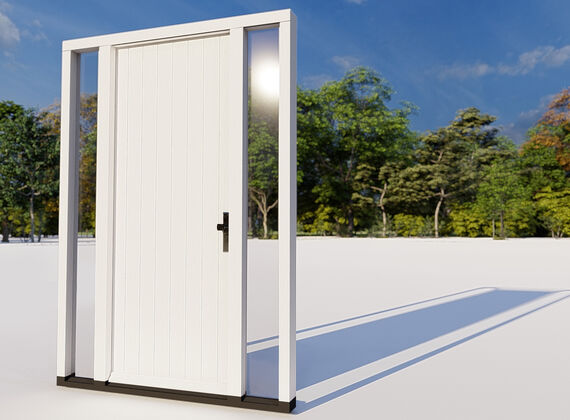 Voordeur twee zijlichten model 01