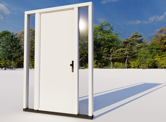 Voordeur twee zijlichten model 01