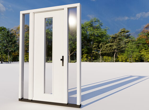 Voordeur twee zijlichten model 02